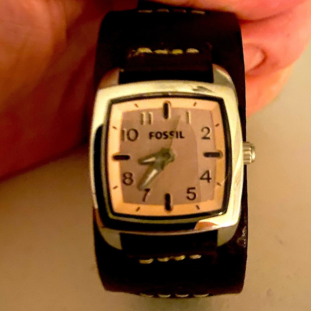 leather Fossil watch